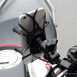 Universal X Grip Motorcycle Motorbike Phone Holder Mount Clamp + USB Fast Charge
