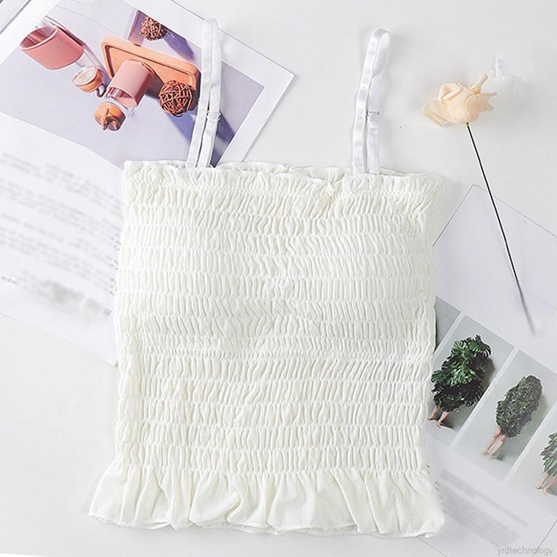 Women Fashion Lace Gathered Sexy Slim Outer Wear Long Solid Color Tube Top | WebRaoVat - webraovat.net.vn