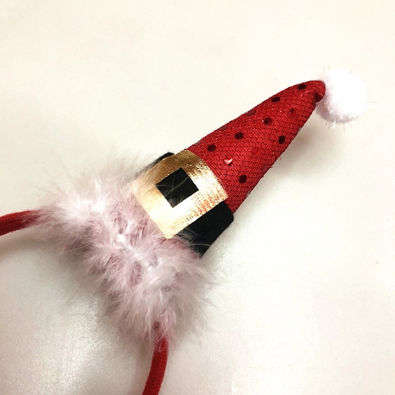 Băng Đô Mũ Ông Già Noel Đính Kim Sa Lấp Lánh