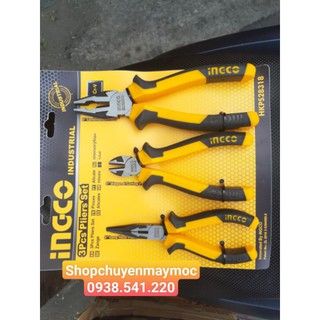 Bộ 3 kềm răng,cắt và nhọn ingco hkps28318