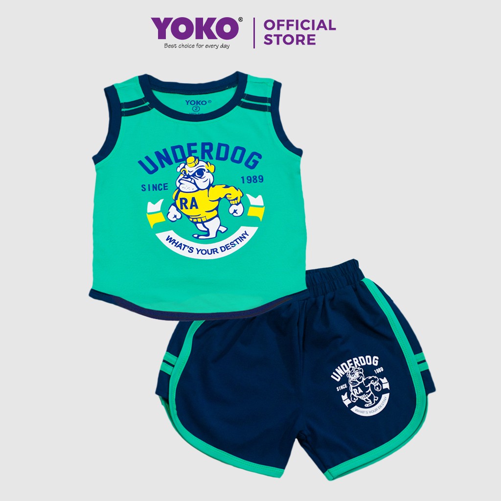 Bộ Quần Áo Thun Sát Nách Bé Trai (1-5 Tuổi) YOKO KID’S FASHION 20503T