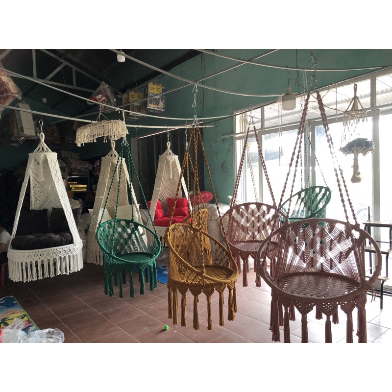 ghế xích đu đan xương cá đáy đan dày