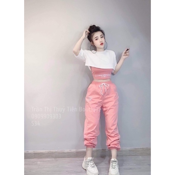 BỘ THỂ THAO BORIP XỊN ĐẸP Y HÌNH 3 món,BỘ CROPTOP