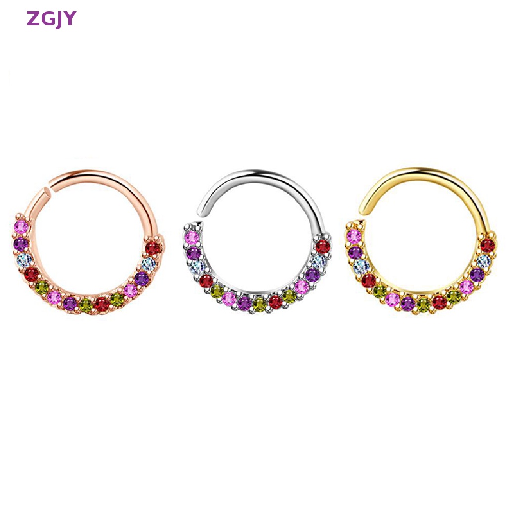 Khuyên Mũi Bằng Thép Không Gỉ Đính Đá Zircon Nhiều Màu Mới