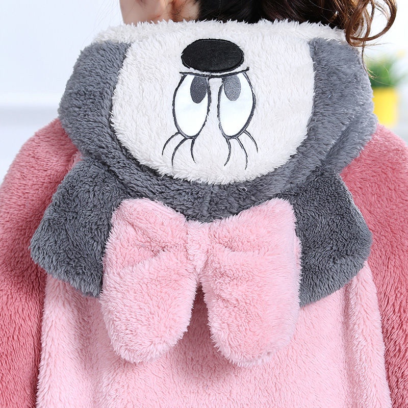 Đầm Ngủ Lông Cừu San Hô Dày Dáng Rộng Dài Họa Tiết Hoạt Hình Dễ Thương Thời Trang Thu Đông Cho Nữ | BigBuy360 - bigbuy360.vn