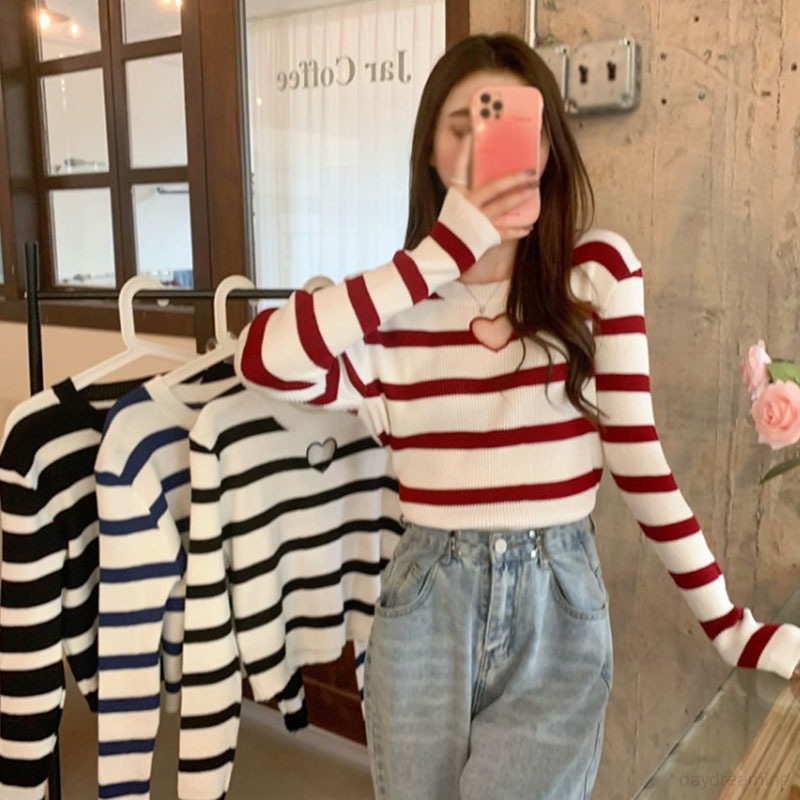 Áo Len Nữ Dài Tay Cổ Tròn Thời Trang Hàn