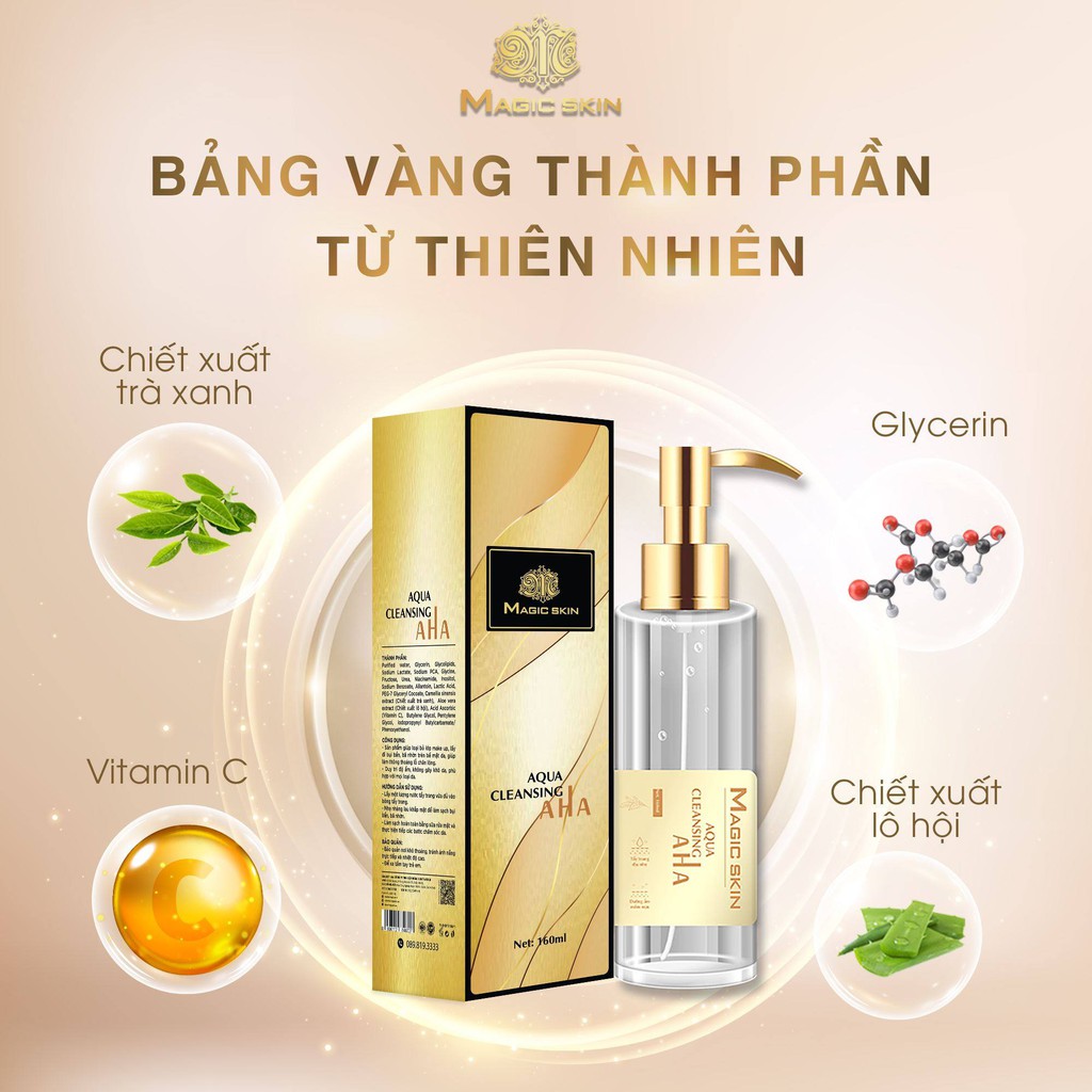 Nước Tẩy Trang Magic Skin Aqua Cleansing Aha ✔ CHÍNH HÃNG