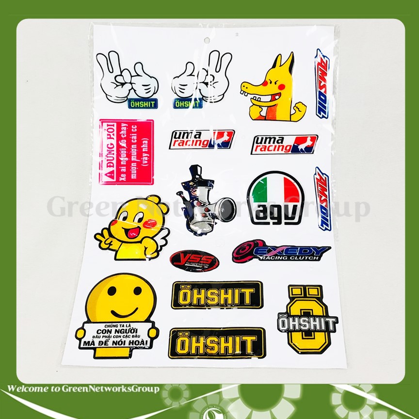 Tem dán decal cảnh báo Phượt Tiểu Long King Drag (Sản phẩm giao mẫu ngẫu nhiên) - Greennetworks