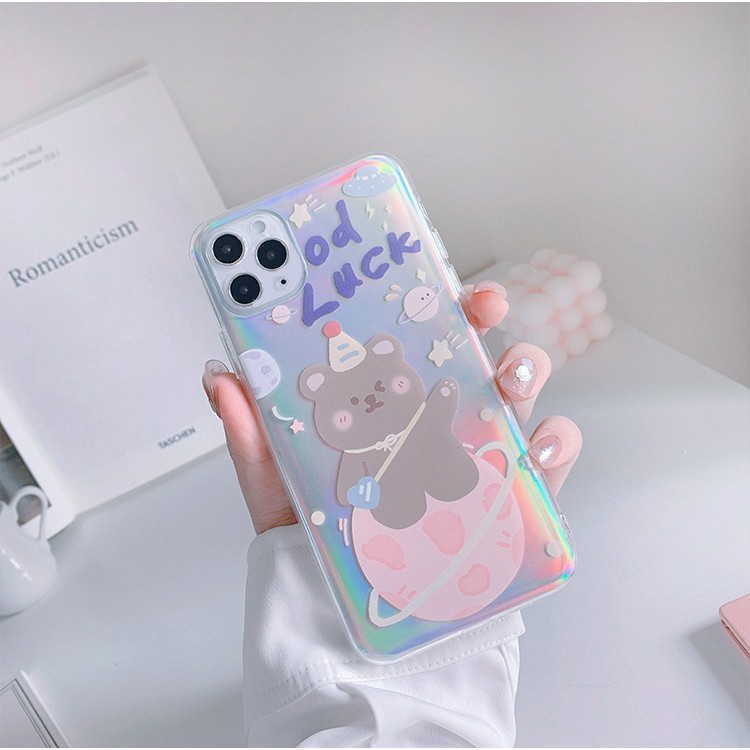 Ốp lưng iphone Gấu đội mũ phản quang 5/5s/6/6plus/6s/6splus/7/7plus/8/8plus/x/xr/xs/11/12/pro/max/plus/promax | BigBuy360 - bigbuy360.vn