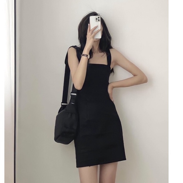 VÁY 2 DÂY ÔM BODY ĐEN