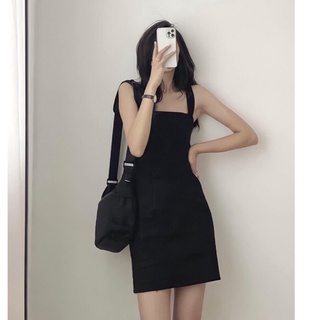 Váy 2 dây ôm body đen