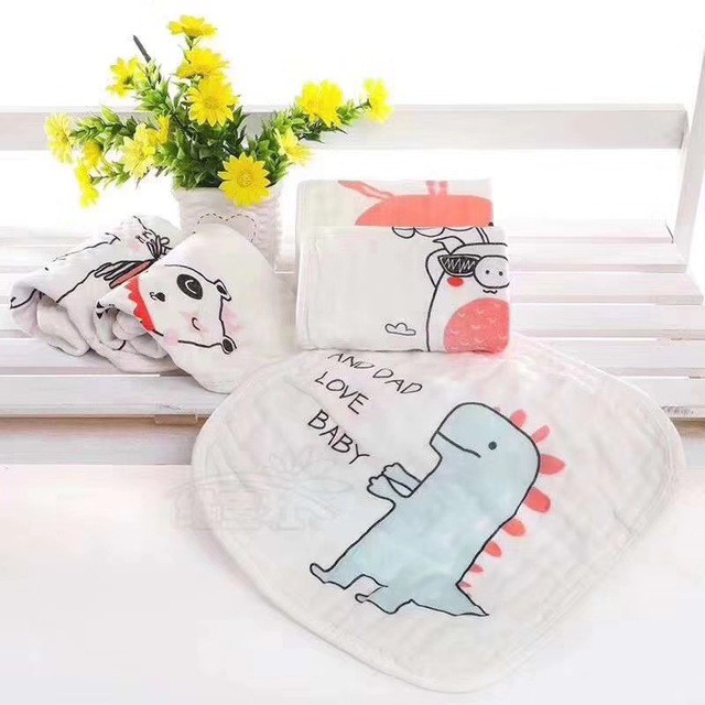 Set 5 khăn xô - khăn sữa cotton cao cấp siêu thấm, siêu mềm cho bé sơ sinh