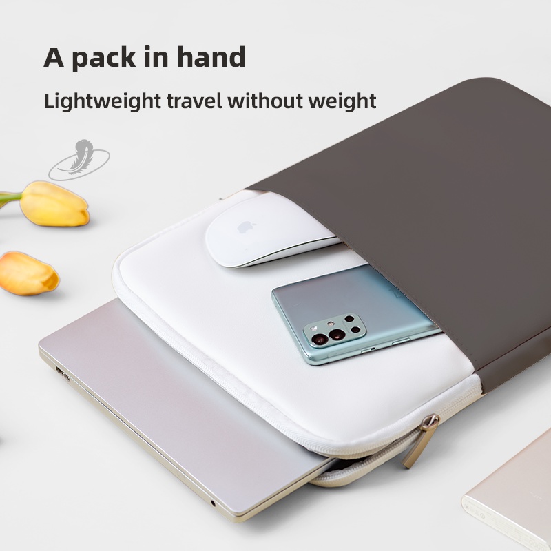 Túi Da PU Đựng Laptop Chống Sốc Cho ASUS Acer ASUS Dell Lenovo HP 10-15 Inch