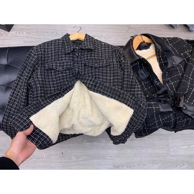 Áo Khoác Dạ Tweed Teddy Jacket nhũ