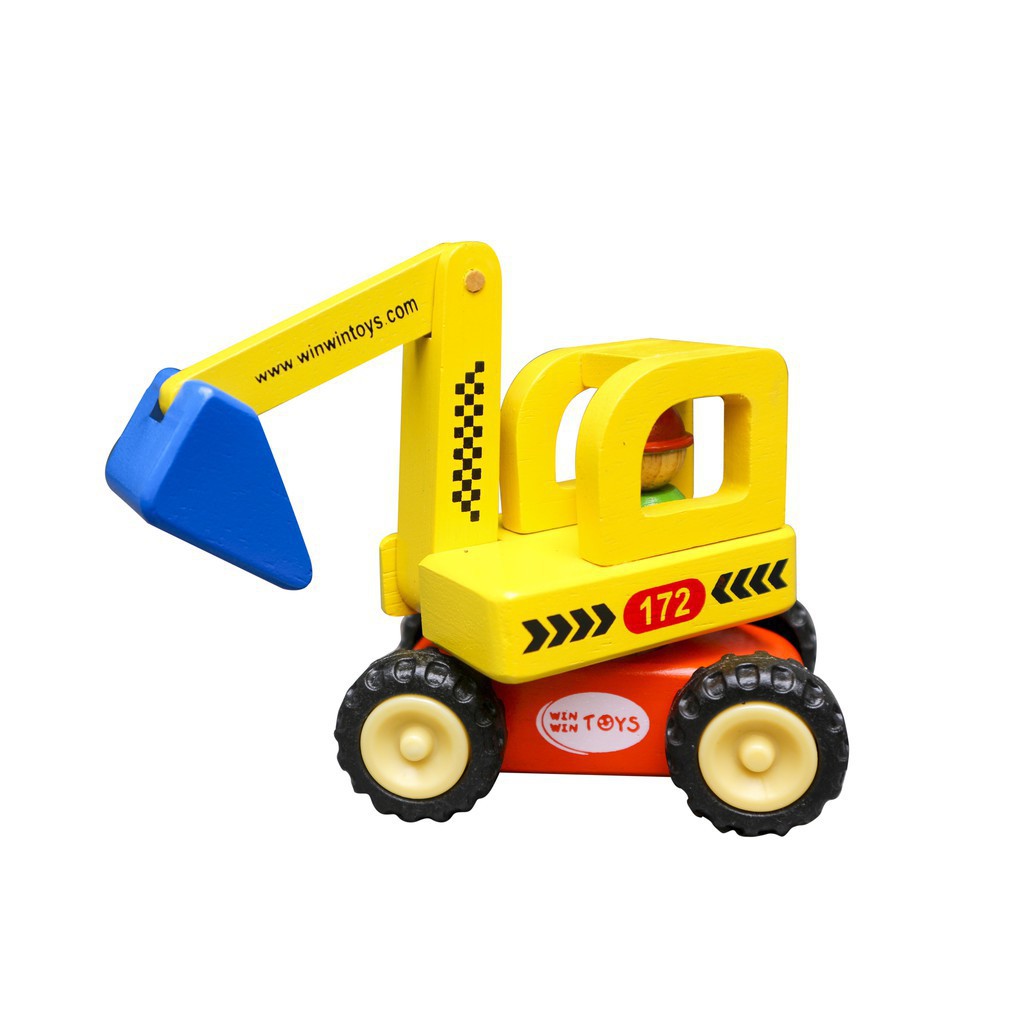 Xe máy xúc - Đồ chơi gỗ thông minh Winwintoys cho bé