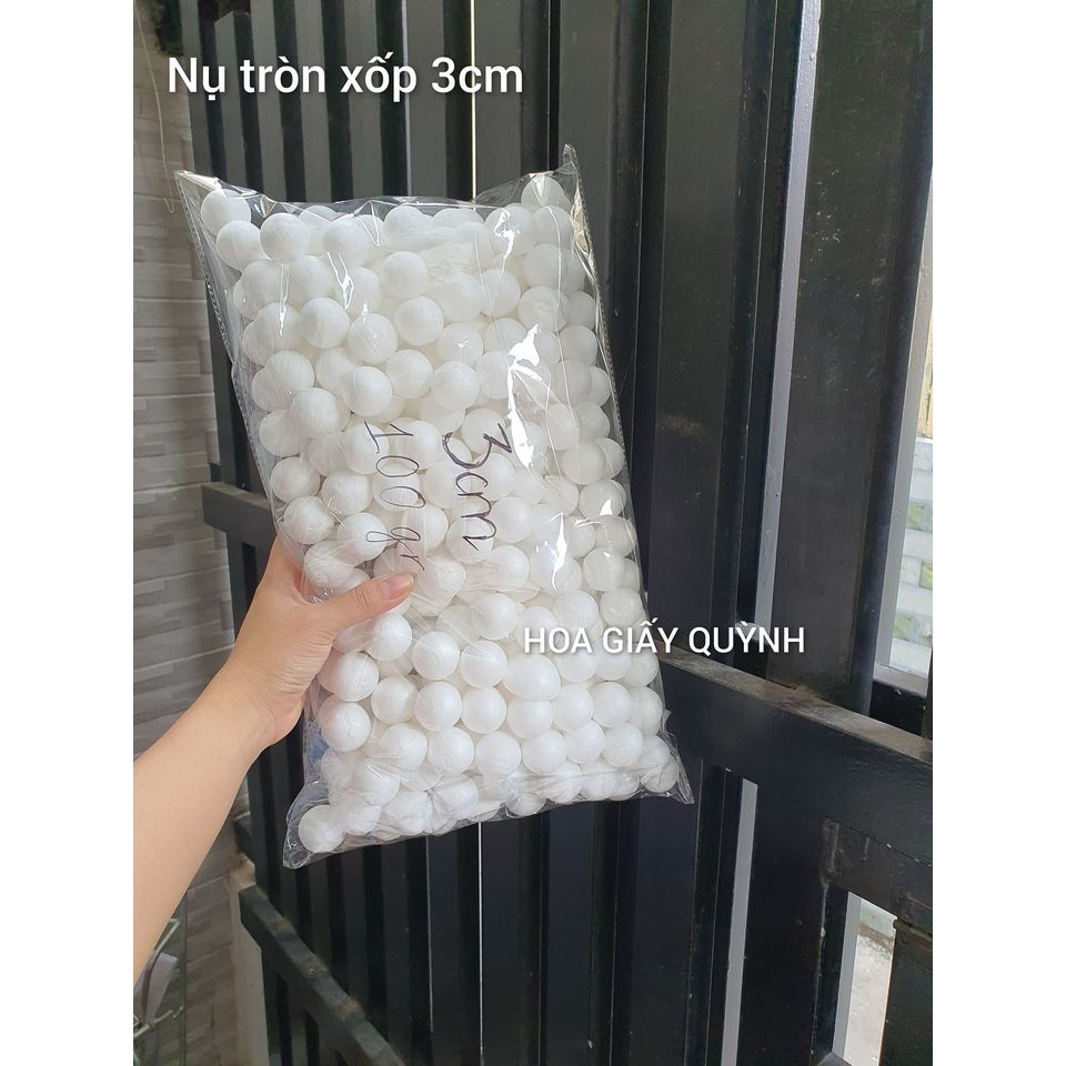 100gr NỤ XỐP TRÒN 1.8cm/2cm/2.5cm/3cm/3.5cm/4cm