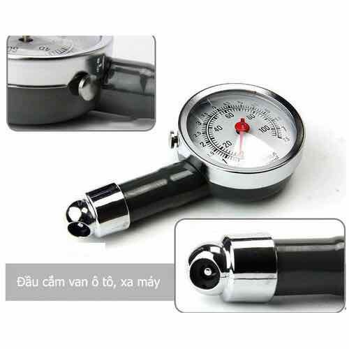 Đồng hồ đo áp suất lốp xe ô tô, xe máy - hàng có hộp đựng