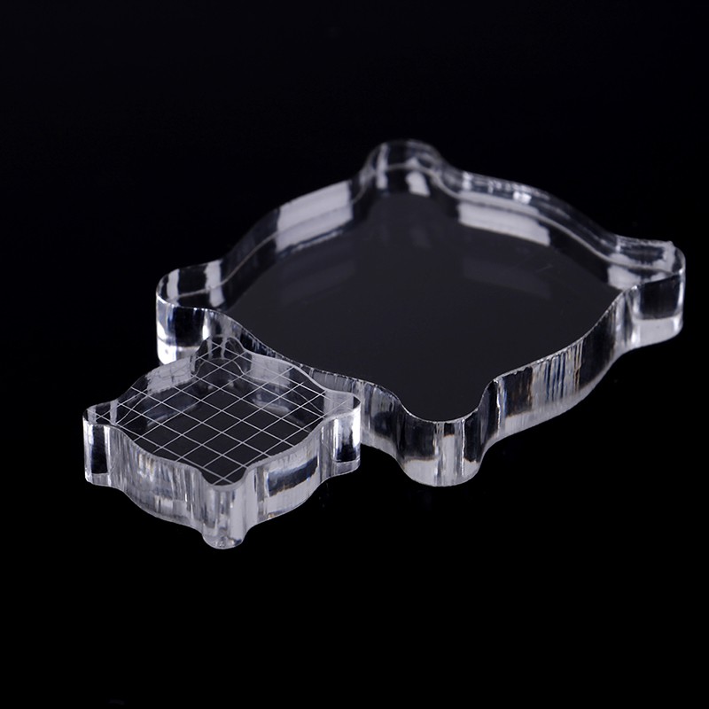 Khối acrylic Trong Suốt Dùng Trang Trí Thủ Công Kèm 2 Con Dấu DIY