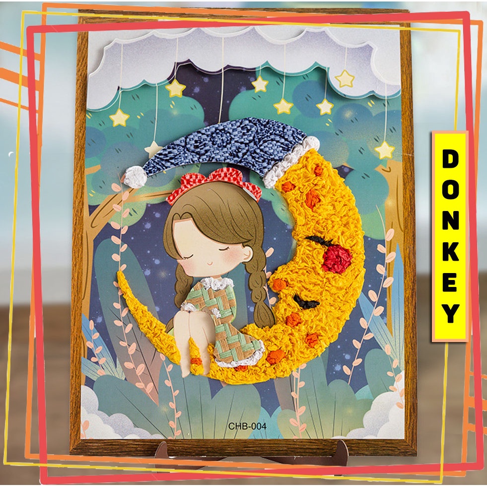 Tranh Giấy Dán Hình Nhân Vật Hoạt Hình Làm Quà Tặng Cho Bé DOKEY99