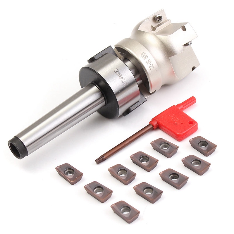 Đầu Cắt MT2 M10 &amp; 50mm + 10 Cờ Lê Chèn CNC APMT1604