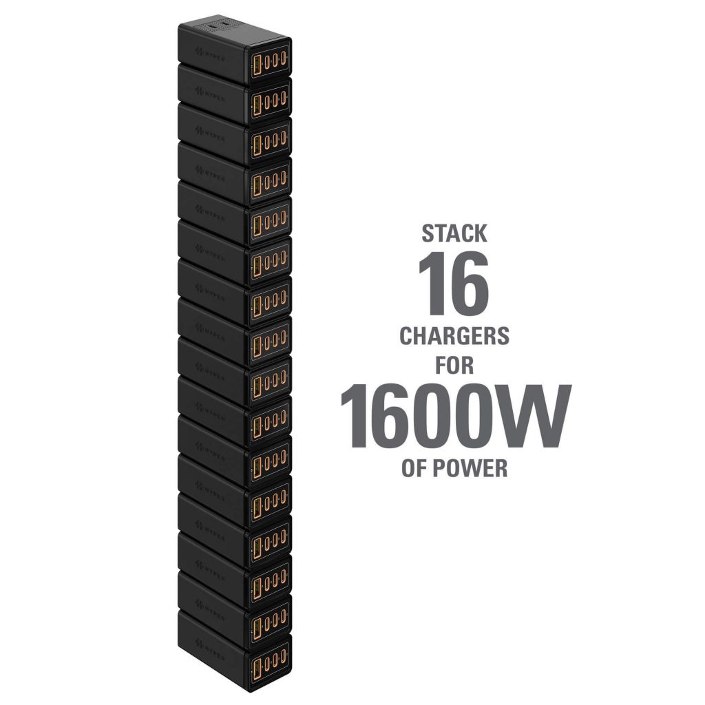 Sạc Đa Cổng HyperJuice Stackable 100W GAN 3C1A, PD/PPS/QC3.0