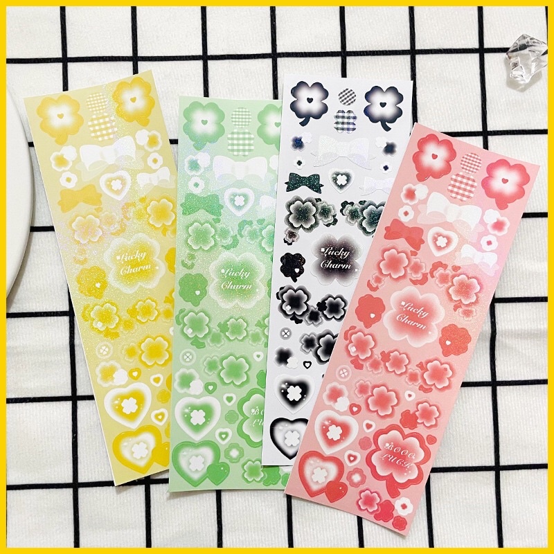 Sticker hoa cỏ _hình dán trang trí card