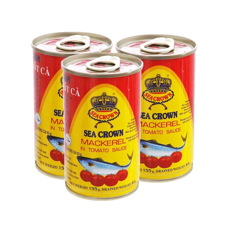 lốc 10 hộp cá nục sốt cà sea crow 155g (date xa)