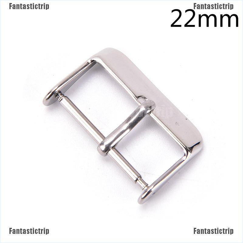Fantastictrip 1pc 16 18 20 22 24mm Stainless Steel Buckle Parts Watch Band Strap Clasp