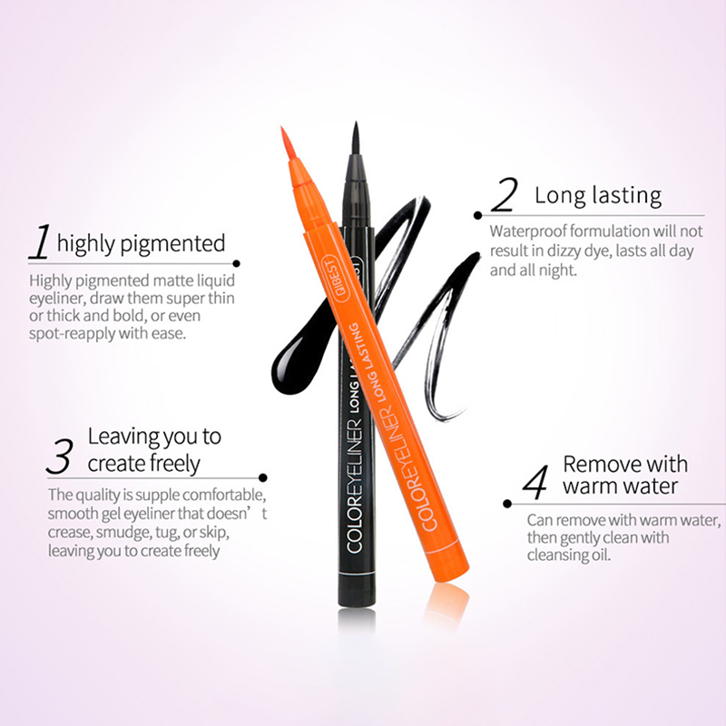 [Hàng mới về] Bút kẻ mắt dạng lỏng không thấm nước dễ sử dụng 8 màu tùy chọn