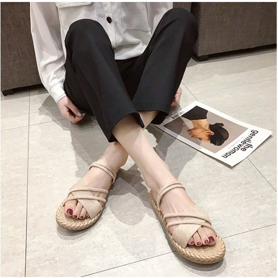 Giày sandal bệt nữ - Quai chéo có thể mang như dép - thời trang HOT 2020 SD004 [LINGI shoes]