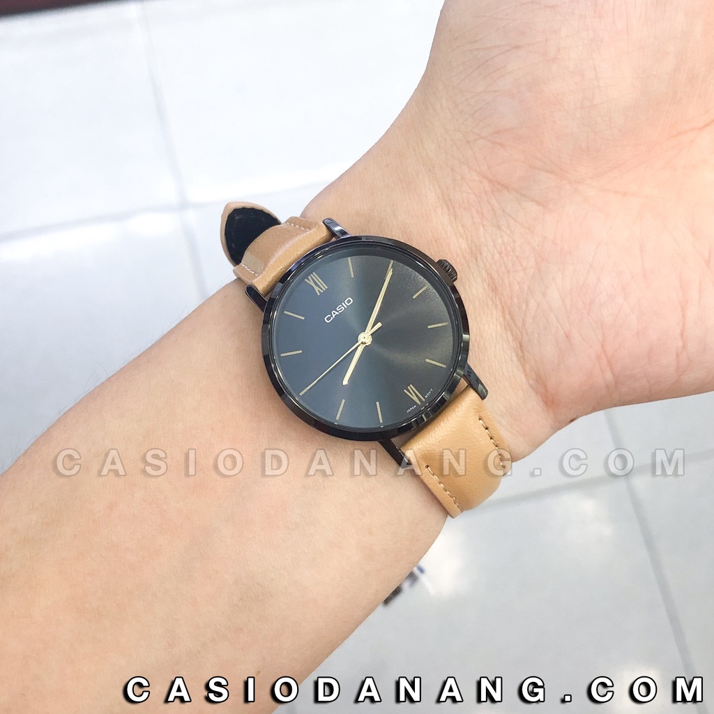 Đồng hồ nữ dây da Casio chính hãng Anh Khuê LTP-VT02BL-1AUDF