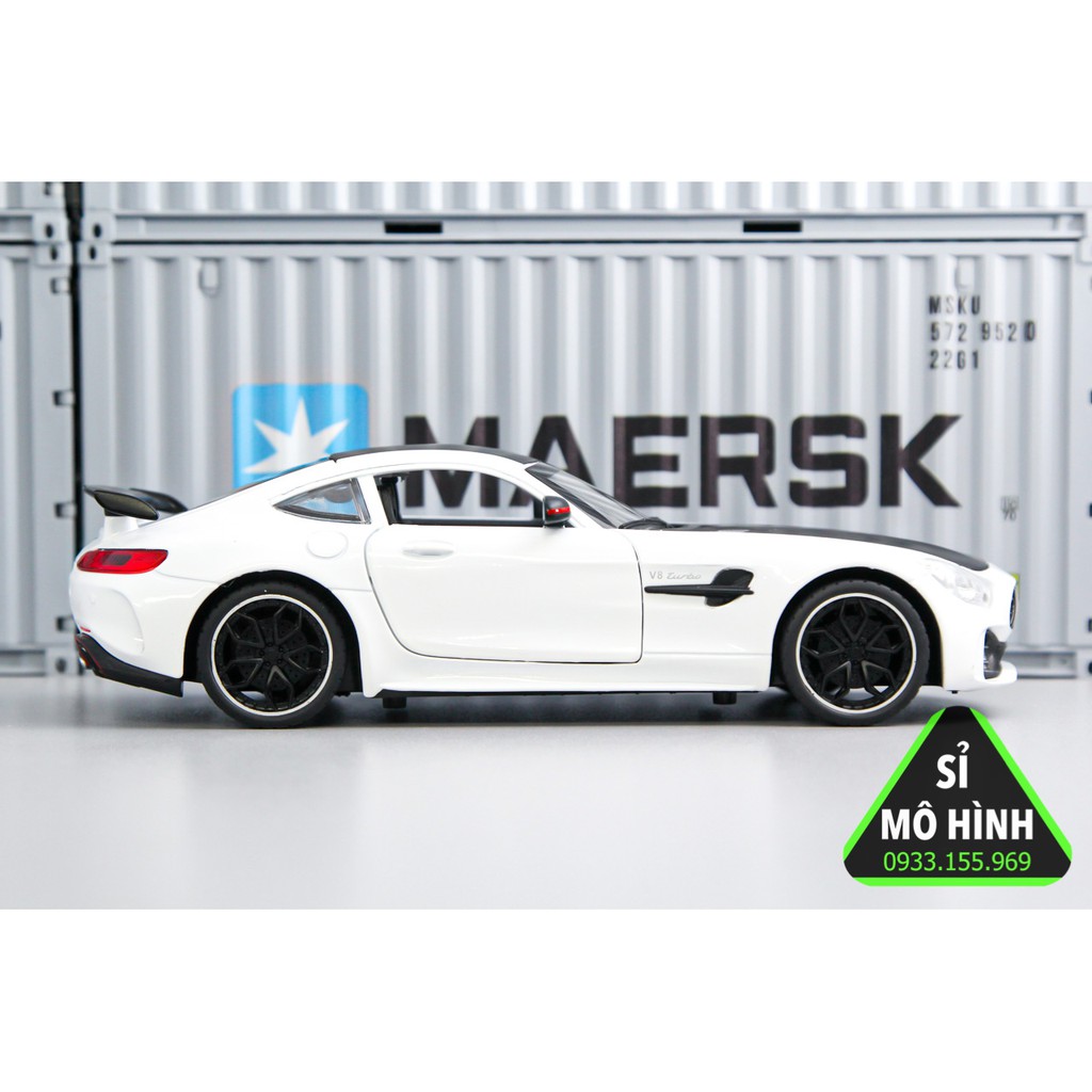 [ Sỉ Mô Hình ] Xe mô hình siêu xe Mercedes AMG GTR 1:24 Trắng