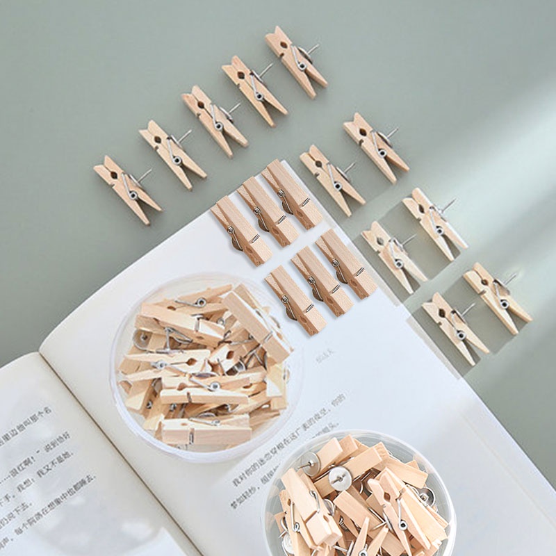 Set 20 Kẹp Gỗ Treo Ảnh Trang Trí Hình ảnh tường trang trí stud clip