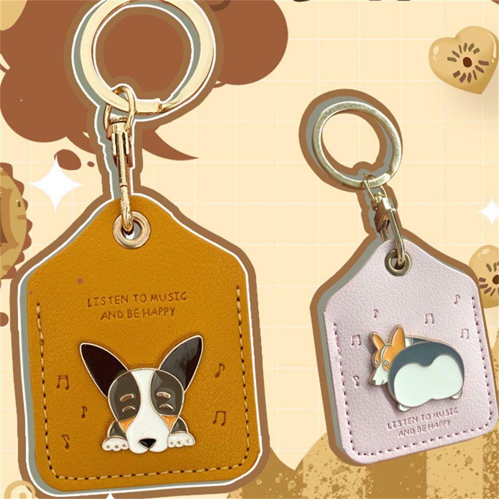 LANFY Móc Khóa Hình Chú Chó Corgi Dễ Thương Sáng Tạo