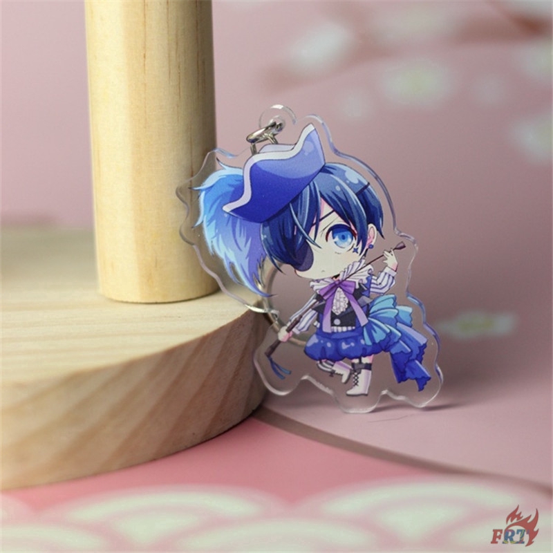 Móc chìa khóa có mặt trang trí hình nhân vật Kuroshitsuji trong phim Quản Gia Hắc Ám