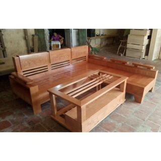 Bàn ghế phòng khách sồi nga 2m×1,8m