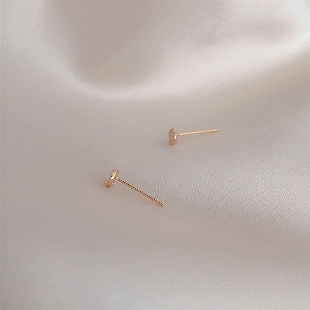 Bông tai mạ bạc 925 đính đá zircon phong cách Hàn Quốc nhiều kiểu tùy chọn