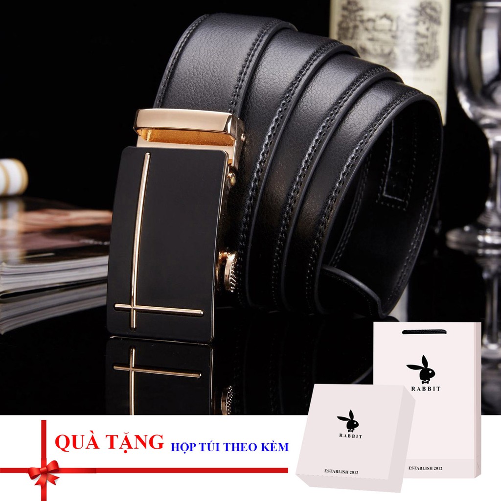 Thắt lưng/ dây nịt nam khóa tự động có hộp đựng + túi tặng kèm