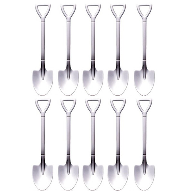 10PC Stainless Steel Coffee Spoon Set Dessert Spoon Gift-Pointed