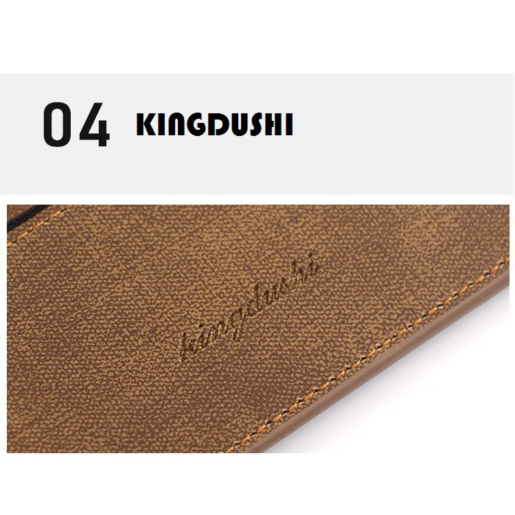 ⏩⏩Ví da cầm tay nhỏ gọn Unisex Kingdushi phong cách Hàn Quốc: D2404