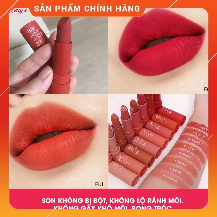 [CHÍNH HÃNG] [Hàng Auth Màu Hiếm] Son Môi Siêu Lì Peripera Ink Airy Stick Màu 09,10,11,12