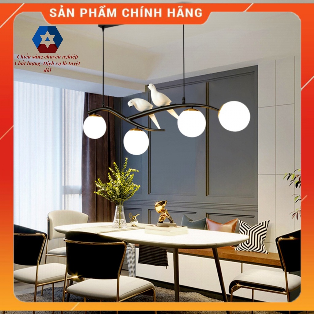 Đèn thả SuperVilighting.MS:THACHIM-4B, thả mạ vàng -mạ đen.trang trí bếp, phòng khách, quán cafe.AC220V . Bảo hành 3 năm