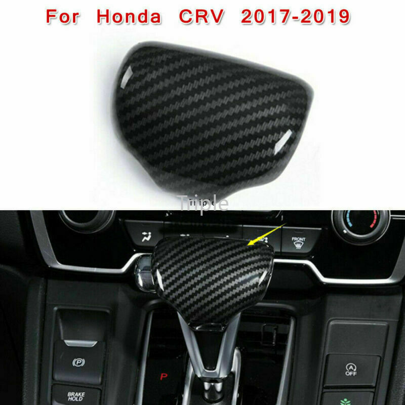 Viền Bọc Núm Cần Số Xe Hơi Bằng ABS Sợi Carbon Cho Honda CR-V CRV 2017 2018 2019 2020