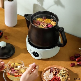 Thố chưng yến điện có thể hầm cháo, sắc thuốc bắc màu xanh cổ vịt và hồng