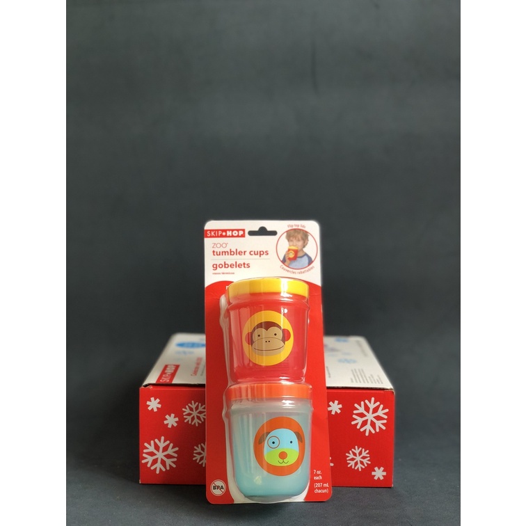 Bộ 2 Ly  tập uống cho bé Skip Hop Zoo Tumbler Cups – Chính Hãng Skiphop nhập Mỹ