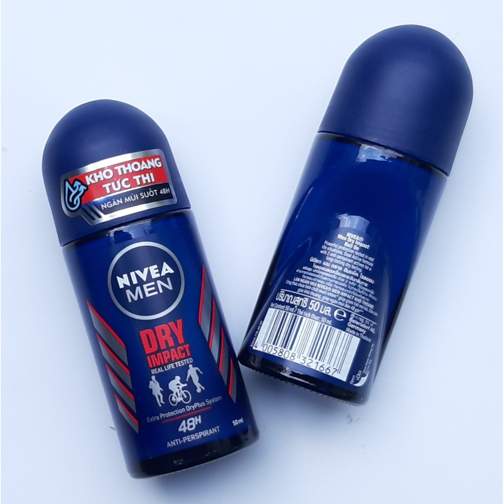 Lăn Khử Mùi Cơ Thể Nivea Men Dry Impact Khô Thoáng 50ml