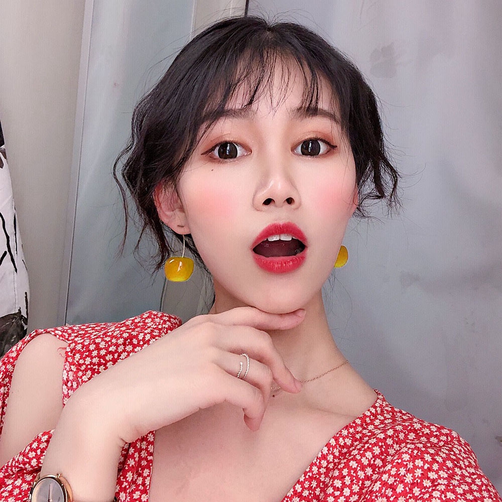 Hoa Tai Dáng Dài Hình Quả Cherry Đáng Yêu Cho Nữ