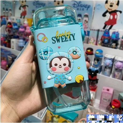 DISNEY Bình Nước cho Trẻ em CHÍNH HÃNG Elsa/Olaf/Mickey/Minnie/Thomas kèm Ống Hút