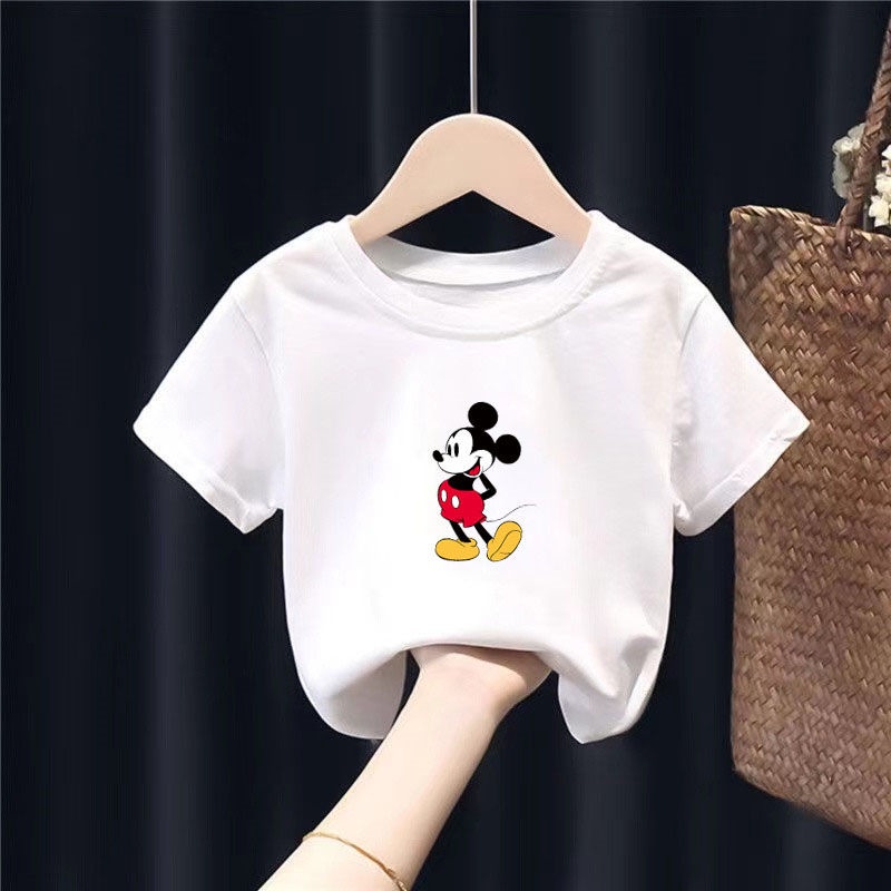 Áo thun hình micky nhỏ, áo có tay cotton cho bé