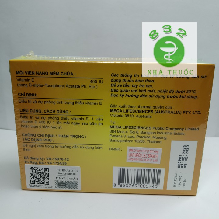 Vitamin E Enat 400 IU | BigBuy360 - bigbuy360.vn